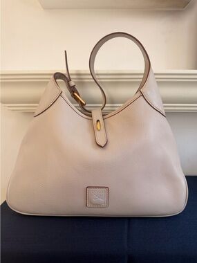 Dooney & Bourke Florentine Leather Crescent Hobo in ECRU